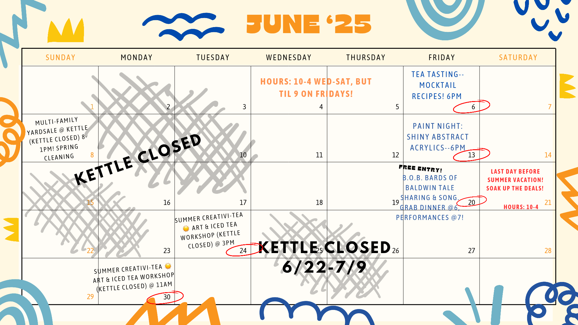 june 25 calendar